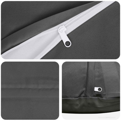 VidaXL Poszewka na poduszkę 2 pcs HEERLEN antracytowy Ø 60 cm