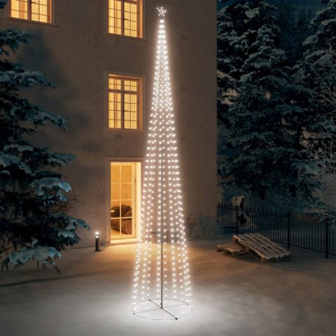 CHOINKA STOŻKOWA 752 LAMPKI LED ZIMNE BIAŁE 160X500CM