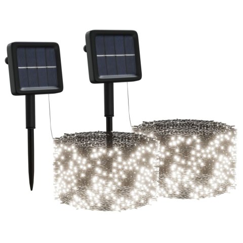 SOLARNE LAMPKI DEKORACYJNE 2 SZT 2X200 LED ZIMNE BIAŁE