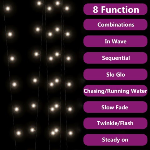 SOLARNE LAMPKI DEKORACYJNE 2 SZT 2X200 LED ZIMNE BIAŁE