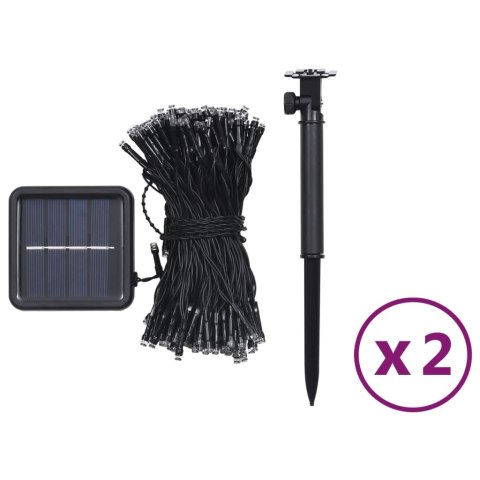 SOLARNE LAMPKI DEKORACYJNE 2 SZT 2X200 LED ZIMNE BIAŁE