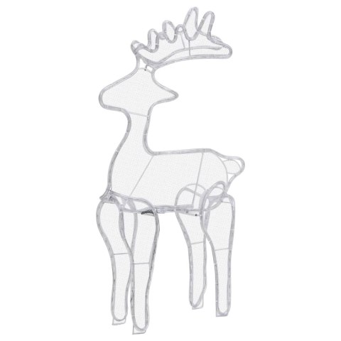 ŚWIĄTECZNA DEKORACJA RENIFER Z SIATKI 306 LED 60X24X89CM