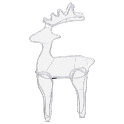 ŚWIĄTECZNA DEKORACJA RENIFER Z SIATKI 306 LED 60X24X89CM