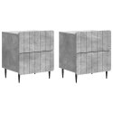 VidaXL Szafka Nocna 2 szt. Betonowy szary 43 x 34,5 x 49,5 cm