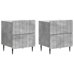 VidaXL Szafka Nocna 2 szt. Betonowy szary 43 x 34,5 x 49,5 cm