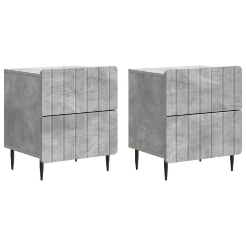 VidaXL Szafka Nocna 2 szt. Betonowy szary 43 x 34,5 x 49,5 cm