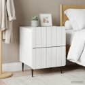 VidaXL Szafka Nocna 2 szt. Biały wysoki połysk 43 x 34,5 x 49,5 cm