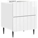 VidaXL Szafka Nocna 2 szt. Biały wysoki połysk 43 x 34,5 x 49,5 cm