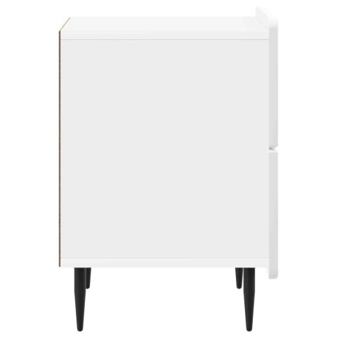 VidaXL Szafka Nocna 2 szt. Biały wysoki połysk 43 x 34,5 x 49,5 cm