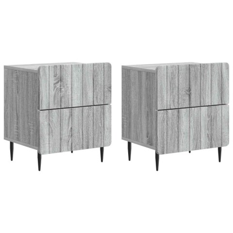 VidaXL Szafka Nocna 2 szt. Szary Sonoma 43 x 34,5 x 49,5 cm