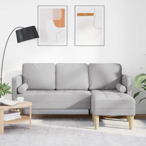 VidaXL Zestaw Sof Szary chmur 173 x 131 x 67 cm Poliester