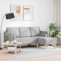 VidaXL Zestaw Sof Szary chmur 173 x 131 x 67 cm Poliester
