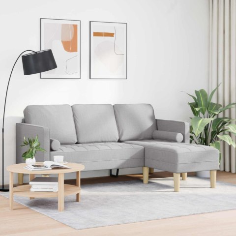VidaXL Zestaw Sof Szary chmur 173 x 131 x 67 cm Poliester