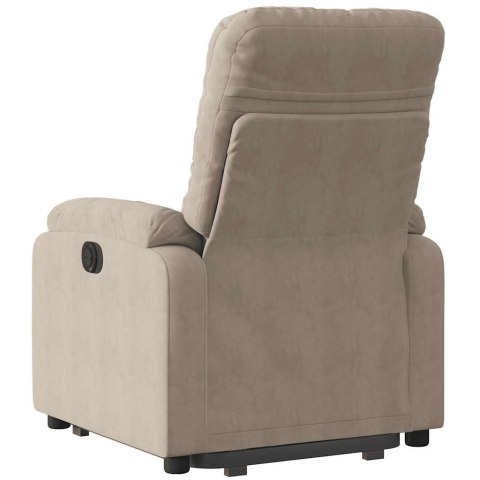 VidaXL Podnoszony fotel rozkładany, taupe, mikrofibra