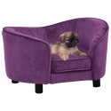 VidaXL Sofa dla psa, burgundowa, 69x49x40 cm, pluszowa