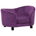 VidaXL Sofa dla psa, burgundowa, 69x49x40 cm, pluszowa