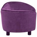 VidaXL Sofa dla psa, burgundowa, 69x49x40 cm, pluszowa
