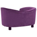 VidaXL Sofa dla psa, burgundowa, 69x49x40 cm, pluszowa