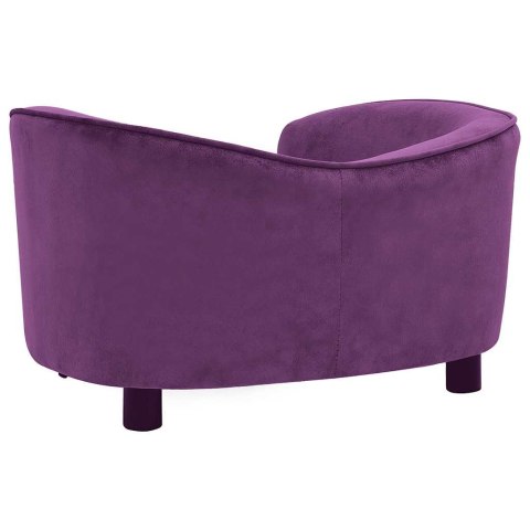 VidaXL Sofa dla psa, burgundowa, 69x49x40 cm, pluszowa
