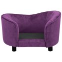VidaXL Sofa dla psa, burgundowa, 69x49x40 cm, pluszowa