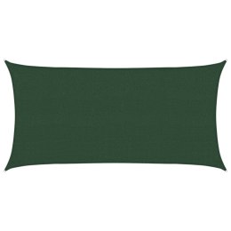 VidaXL Żagiel przeciwsłoneczny, 160 g/m², ciemnozielony, 2x4 m, HDPE