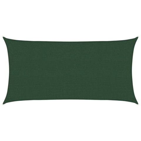 VidaXL Żagiel przeciwsłoneczny, 160 g/m², ciemnozielony, 2x4 m, HDPE