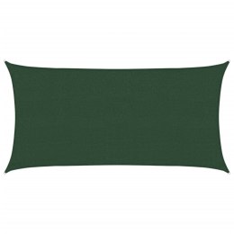 VidaXL Żagiel przeciwsłoneczny, 160 g/m², ciemnozielony, 2,5x5 m, HDPE