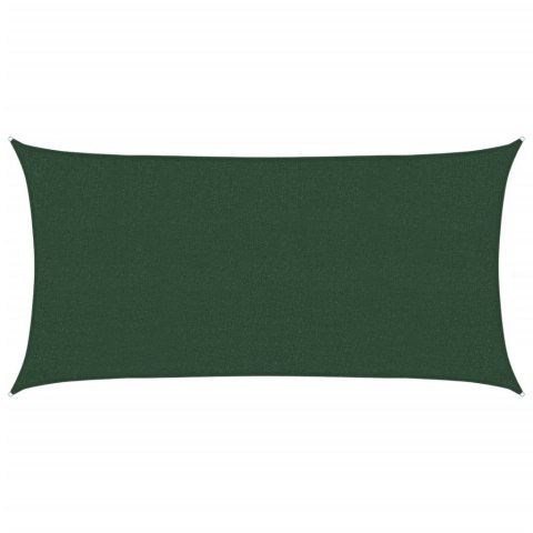 VidaXL Żagiel przeciwsłoneczny, 160 g/m², ciemnozielony, 2,5x5 m, HDPE