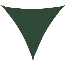 VidaXL Żagiel przeciwsłoneczny, 160 g/m², ciemnozielony, 3x3x3 m, HDPE