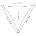 VidaXL Żagiel przeciwsłoneczny, 160 g/m², ciemnozielony, 3x3x3 m, HDPE