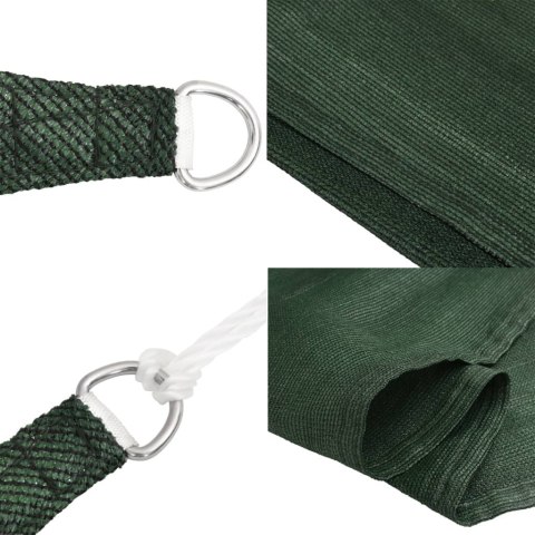 VidaXL Żagiel przeciwsłoneczny 160 g/m² ciemnozielony, 3x3x4,2 m, HDPE