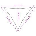 VidaXL Żagiel przeciwsłoneczny 160 g/m² ciemnozielony, 3x3x4,2 m, HDPE
