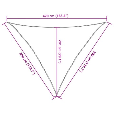 VidaXL Żagiel przeciwsłoneczny 160 g/m² ciemnozielony, 3x3x4,2 m, HDPE