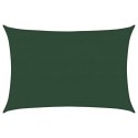 VidaXL Żagiel przeciwsłoneczny, 160 g/m², ciemnozielony, 4x6 m, HDPE