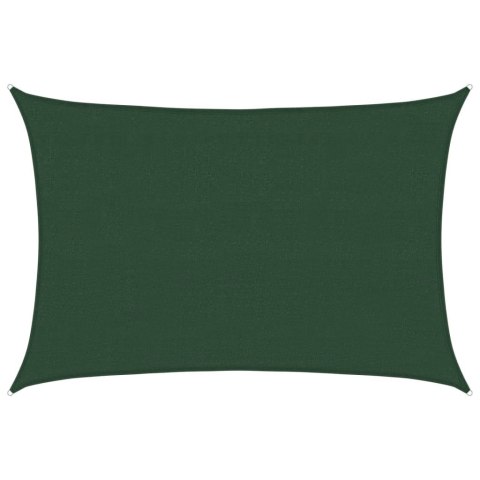 VidaXL Żagiel przeciwsłoneczny, 160 g/m², ciemnozielony, 4x6 m, HDPE
