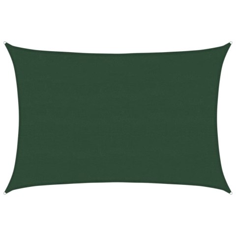 VidaXL Żagiel przeciwsłoneczny, 160 g/m², ciemnozielony, 5x6 m, HDPE