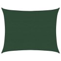 VidaXL Żagiel przeciwsłoneczny, 160 g/m², ciemnozielony, 6x7 m, HDPE