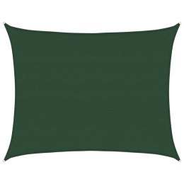 VidaXL Żagiel przeciwsłoneczny, 160 g/m², ciemnozielony, 6x7 m, HDPE