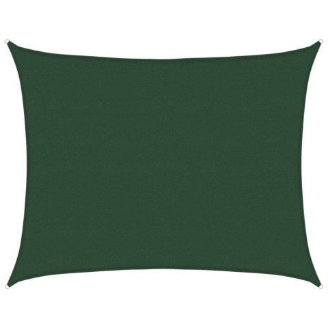 VidaXL Żagiel przeciwsłoneczny, 160 g/m², ciemnozielony, 6x7 m, HDPE