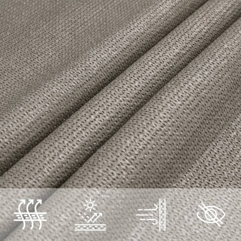 VidaXL Żagiel przeciwsłoneczny, 160 g/m², jasnoszary, 3x4x4 m, HDPE