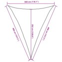 VidaXL Żagiel przeciwsłoneczny, 160 g/m², jasnoszary, 3x4x4 m, HDPE