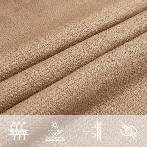 VidaXL Żagiel przeciwsłoneczny, 160 g/m², kolor taupe, 2x5 m, HDPE