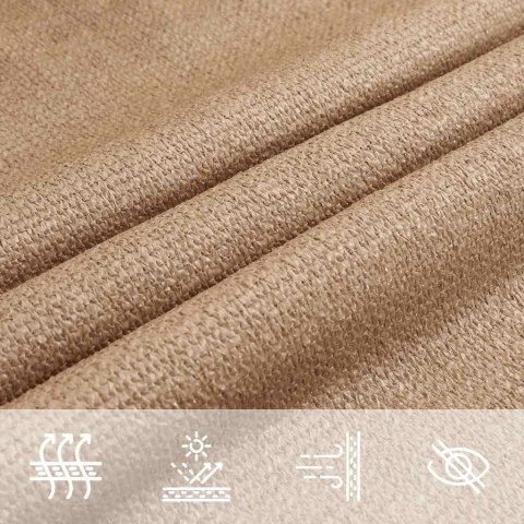 VidaXL Żagiel przeciwsłoneczny, 160 g/m², kolor taupe, 4x7 m, HDPE