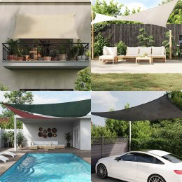 VidaXL Żagiel przeciwsłoneczny, 160 g/m², taupe, 5x7 m, HDPE
