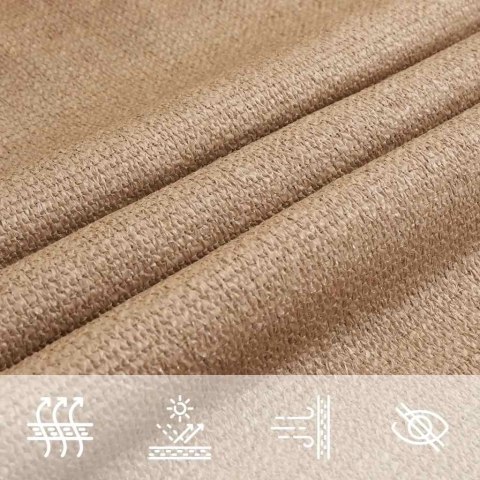 VidaXL Żagiel przeciwsłoneczny, 160 g/m², taupe, 5x7 m, HDPE