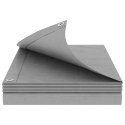 VidaXL Plandeka z oczkami jasnoszary 3 x 3 m 90 gsm PE