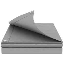 VidaXL Plandeka z oczkami jasnoszary 3 x 3 m 90 gsm PE