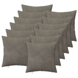 VidaXL Poszewka na poduszkę 12 pcs HEERLEN jasnoszary 40 x 40 cm Welur