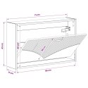WISZĄCA SZAFKA NA BUTY HOORN 71 X 17 X 43 CM CZARNY