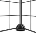 KLATKA DLA ZWIERZĄT Z BRAMKĄ 52 PANELE CZARNA 35X35CM STAL